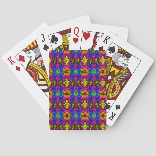 Jeu De Cartes Motif brillant d'art Abstrait (dos)