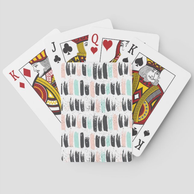 Jeu De Cartes Motif Brosses et traits d'encre (dos)
