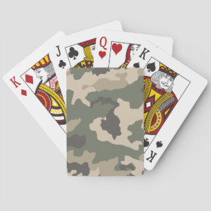 Jeu De Cartes Motif Camo Vert