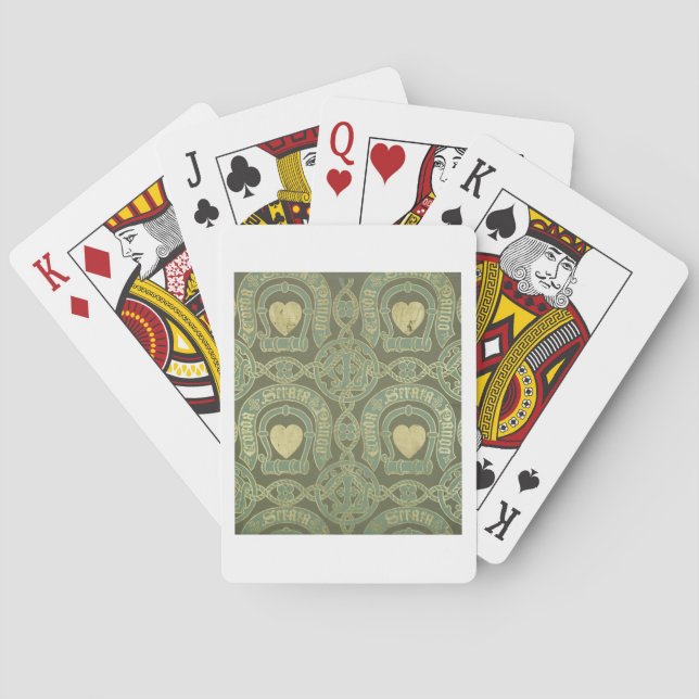 Jeu De Cartes Motif cardiaque ecclesiastical fond d'écran design (dos)