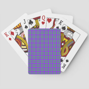 Jeu De Cartes Motif carreaux vert et violet