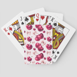 Jeu De Cartes Motif Cerise Coquette Rose Esthétique 