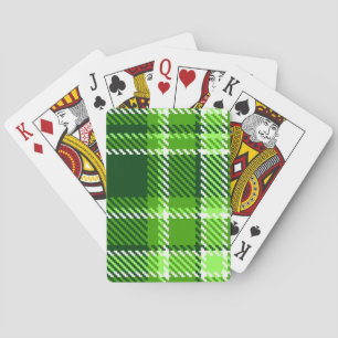 Jeu De Cartes Motif Checkered de couleur verte