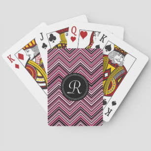 Jeu De Cartes Motif Chevron Tribal Tribal Rose Monogramme