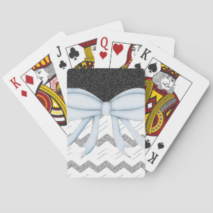 Jeu De Cartes Motif Chevrons Fête de Douche Bureau Destinée