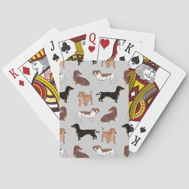 Jeu De Cartes Motif chien Dachshund (dos)