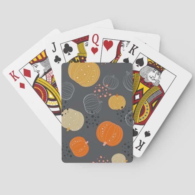 Jeu De Cartes motif citrouille (dos)