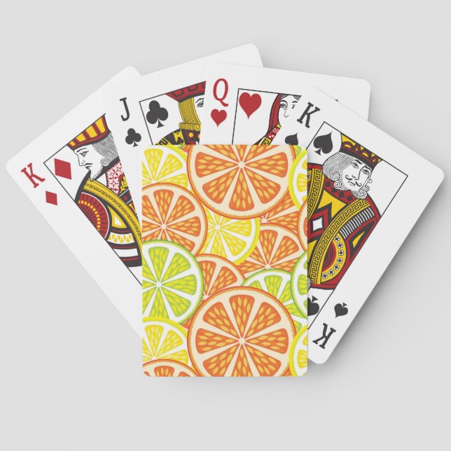Jeu De Cartes Motif Citrus 2 (dos)