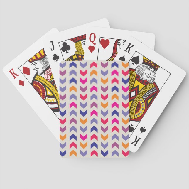 Jeu De Cartes Motif coloré aztèque de Chevron (dos)