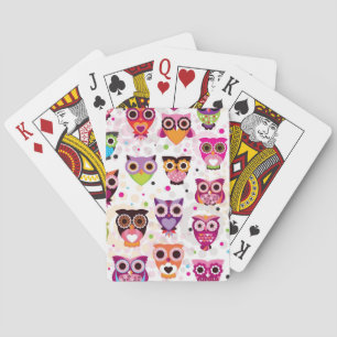 Jeu De Cartes Motif coloré de hibou pour des enfants