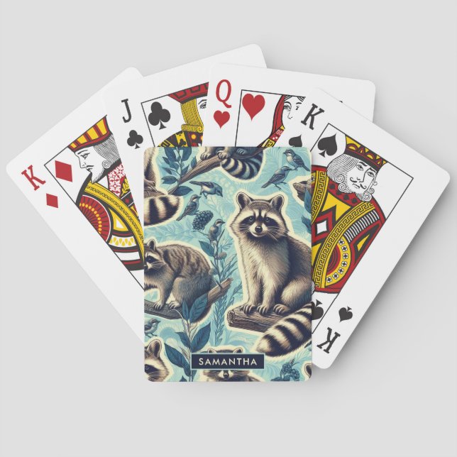 Jeu De Cartes Motif Cute Racoon (dos)