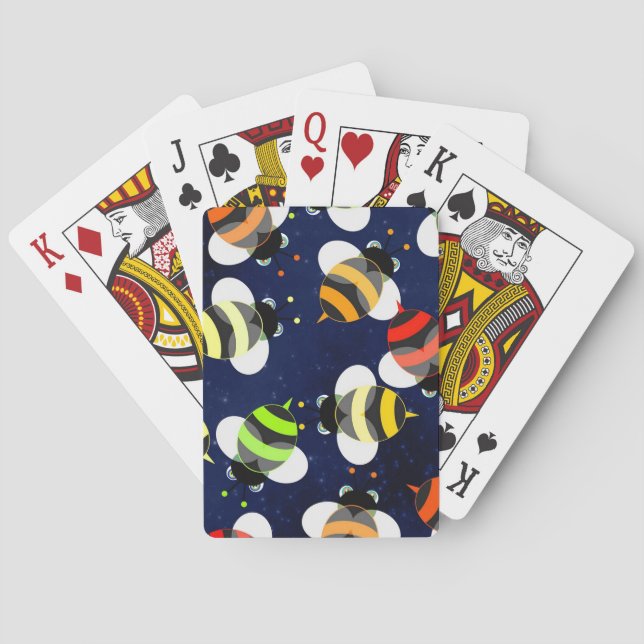 Jeu De Cartes Motif d'abeille de miel (dos)