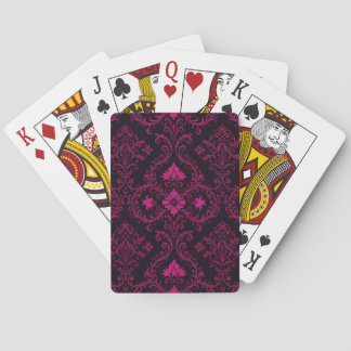 Jeu De Cartes Motif damassé gothique violet et noir
