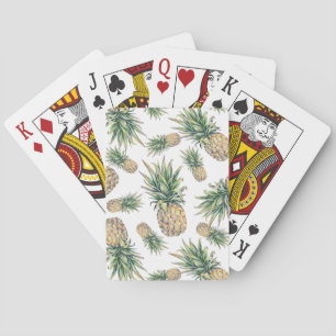 Jeu De Cartes Motif d'ananas aquarelle