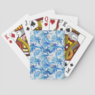 Jeu De Cartes Motif d'aquarelle bleu clair