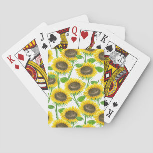 Jeu De Cartes Motif d'aquarelle des tournesols