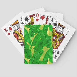 Jeu De Cartes Motif d'aquarelle feuille Banana