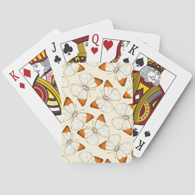 Jeu De Cartes Motif d'aquarelle papillons (dos)