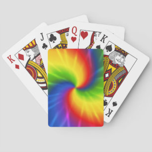Jeu De Cartes Motif d'arc-en-ciel de colorant de cravate