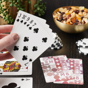 Jeu De Cartes Motif d'art géométrique abstrait rétro personnalis