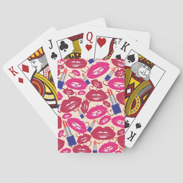 Jeu De Cartes Motif de baiser en bâton (dos)