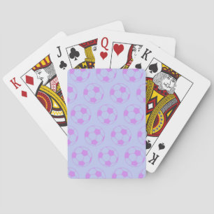 Jeu De Cartes Motif de balle de soccer mignon en violet et bleu