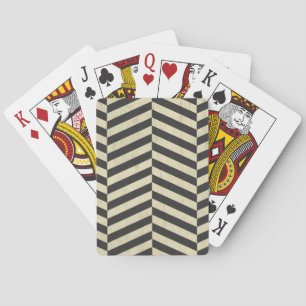Jeu De Cartes Motif de bandes rétro noir et blanc