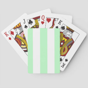 Jeu De Cartes Motif de bandes XL à la menthe et blanc