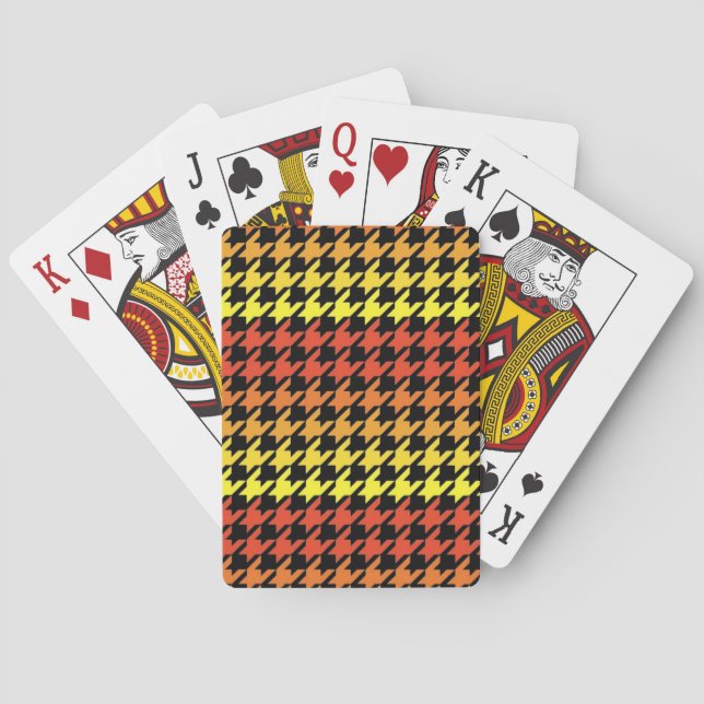 Jeu De Cartes Motif de base orange rouge (dos)