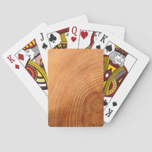 JEU DE CARTES MOTIF DE BOIS DE BOIS DE DÉCOUPE
