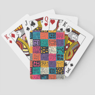 Jeu De Cartes Motif de boîte colorée vibreant (1)