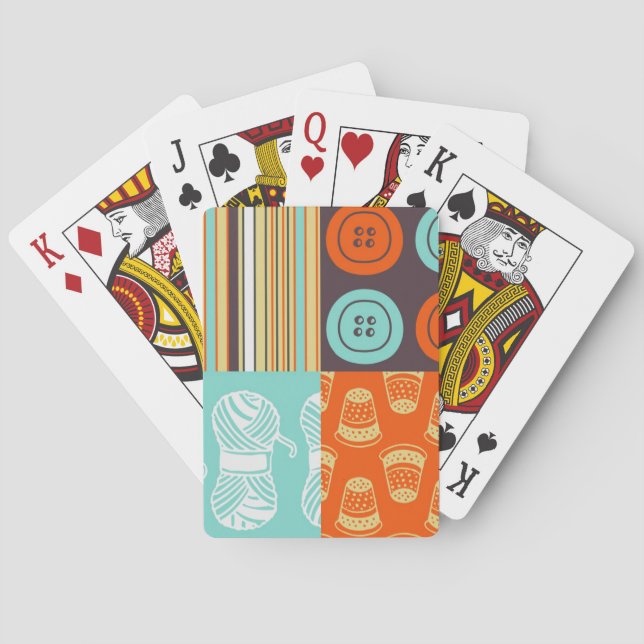 Jeu De Cartes motif de Bruit-art - cousant (dos)
