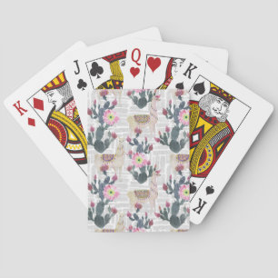 Jeu De Cartes Motif de cactus aquarelle