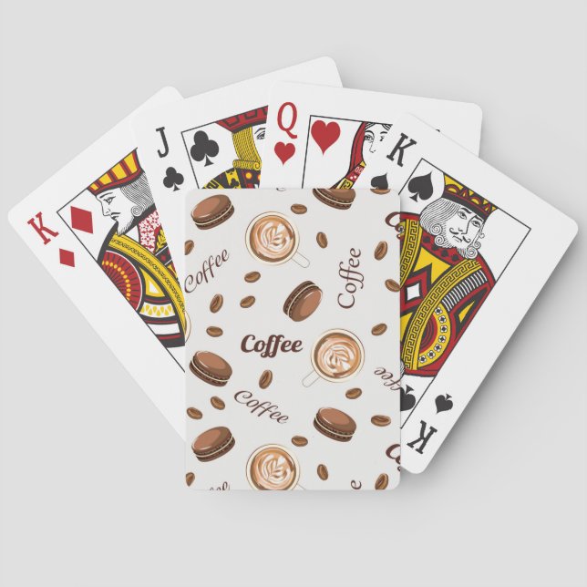 Jeu De Cartes Motif de café (dos)