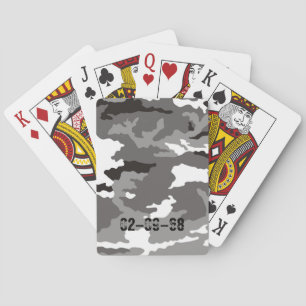 Jeu De Cartes Motif de camouflage gris