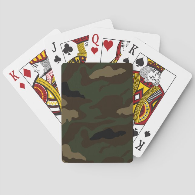 Jeu De Cartes motif de camouflage militaire (dos)