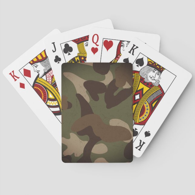 Jeu De Cartes Motif de camouflage militaire classique (dos)