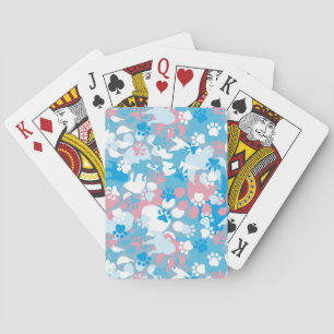 Jeu De Cartes Motif de chamouflage rose et bleu