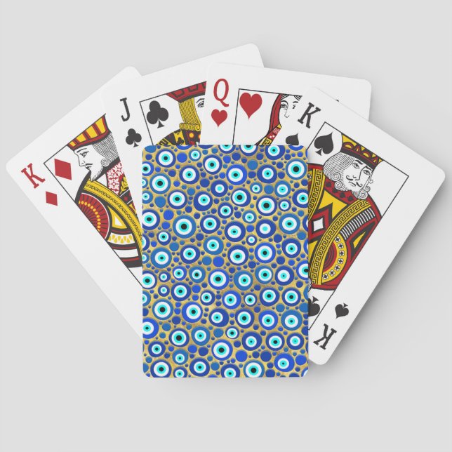 Jeu De Cartes Motif de charme pour les yeux maléfiques (dos)