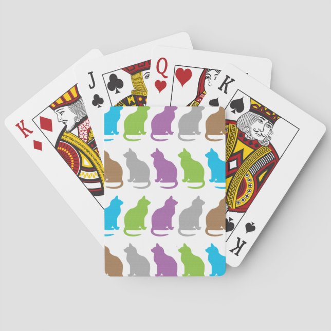 Jeu De Cartes Motif de chat coloré (dos)