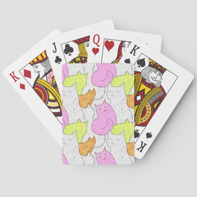 Jeu De Cartes Motif de chatons à l'aquarelle mignons (dos)