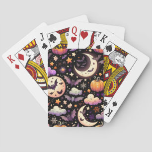 Jeu De Cartes Motif de ciel nocturne fantaisiste d'Halloween