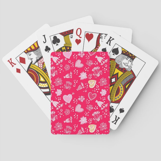 Jeu De Cartes Motif de coeur (dos)