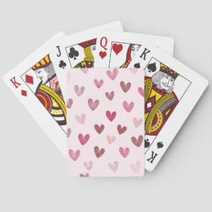 Jeu De Cartes Motif de cœur rose mignon – Design romantique et é