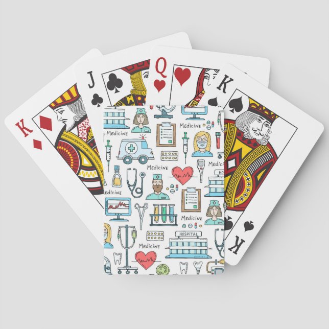 Jeu De Cartes Motif de conception Médicale (dos)