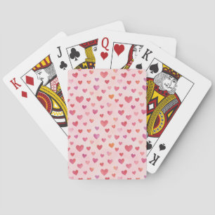Jeu De Cartes Motif de confettis en forme de cœur
