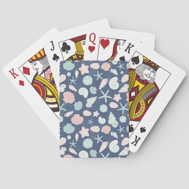 Jeu De Cartes motif de coquillages (dos)
