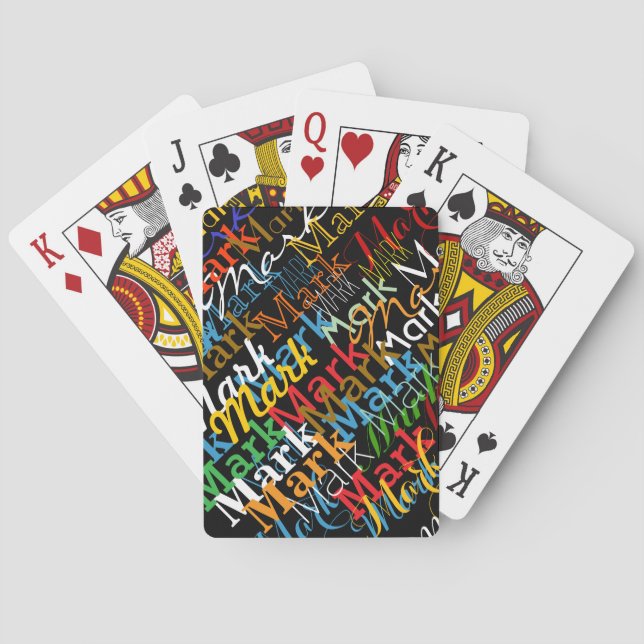 Jeu De Cartes motif de couleur cool des noms (dos)