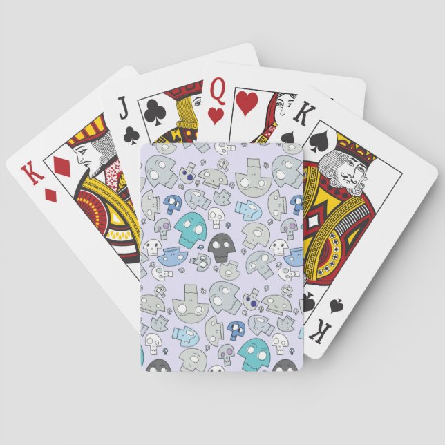 Jeu De Cartes Motif de crâne (dos)