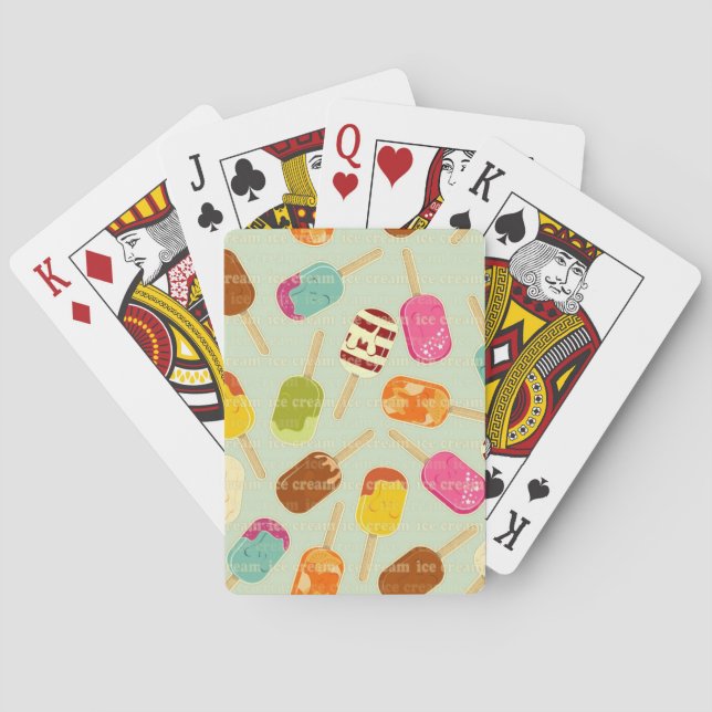 Jeu De Cartes Motif de crème glacée (dos)